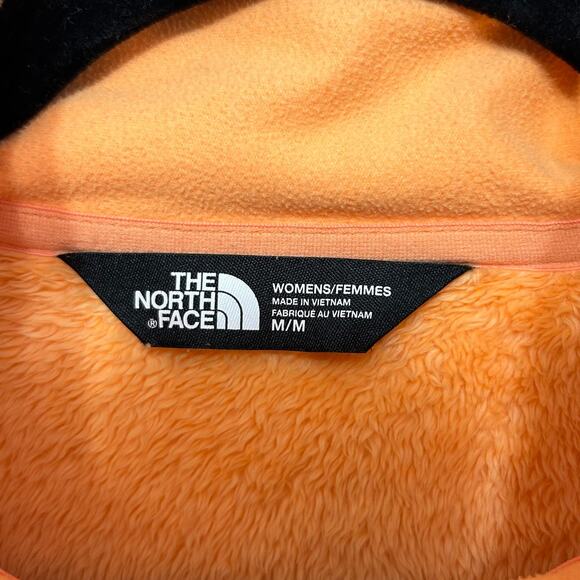 The North Face Full Zip Osito Jacket Womens Sz S Bright Orange Fleece Y2K Casual - Picture 3 of 8